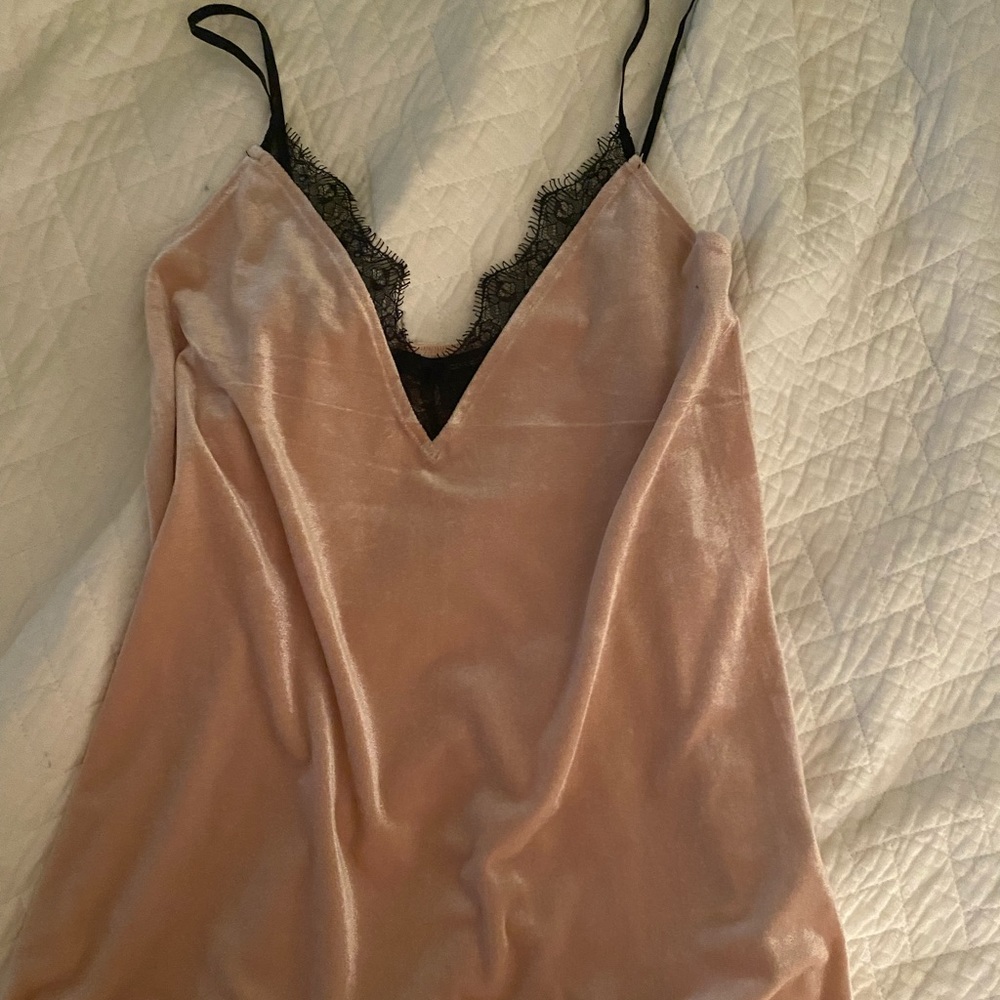 French Connection Velvet lace camisole top